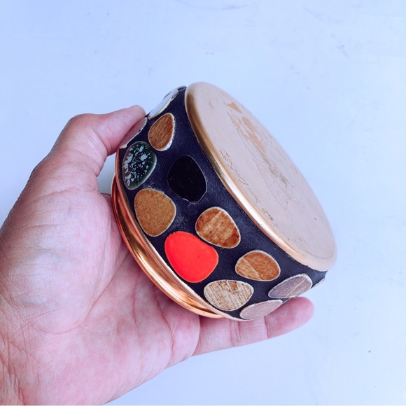 MCM Mosaic Copper Coasters Set Of 6 - Picture 6 of 6